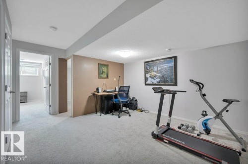 Basement - Open space for office or rec room - 19303 27 Avenue Nw, Edmonton, AB - Indoor Photo Showing Gym Room