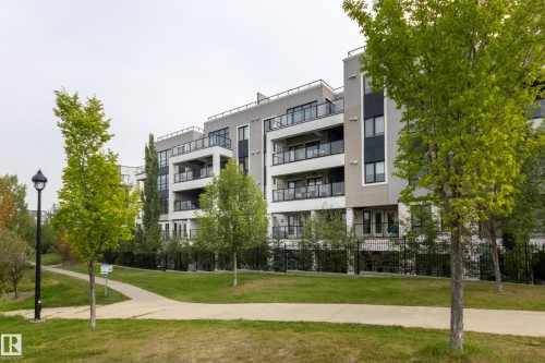 View of apartment building / complex - #403 1350 Windermere Wy Sw, Edmonton, AB - Outdoor With Balcony With Facade