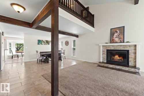 5003 43 Street, Cold Lake, AB - Indoor Photo Showing Living Room With Fireplace