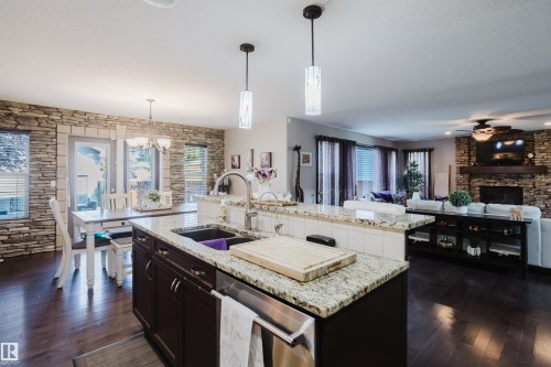 9729 159 Street Nw, Edmonton, AB - Indoor Photo Showing Kitchen With Double Sink With Upgraded Kitchen