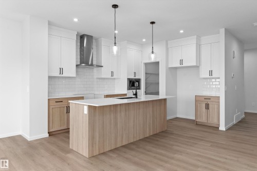 18808 29 Avenue Nw, Edmonton, AB - Indoor Photo Showing Kitchen With Upgraded Kitchen