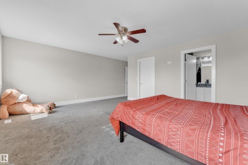 Spacious room featuring neutral carpeting and light gray walls - 4506 49 Avenue, Beaumont, AB - Indoor Photo Showing Bedroom