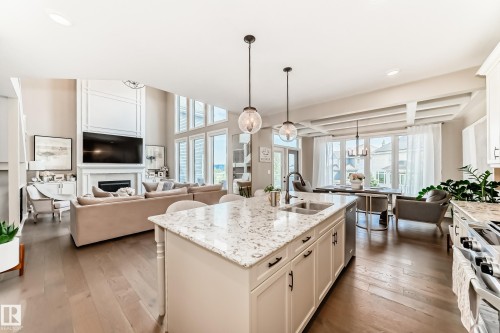 9034 24 Ave Sw, Edmonton, AB - Indoor Photo Showing Kitchen With Double Sink With Upgraded Kitchen