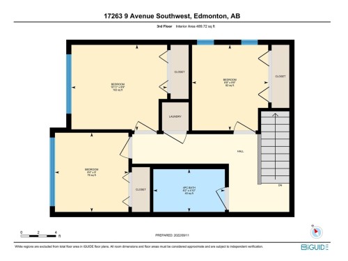 Upper floor plan - 17263 9 Avenue Sw, Edmonton, AB 