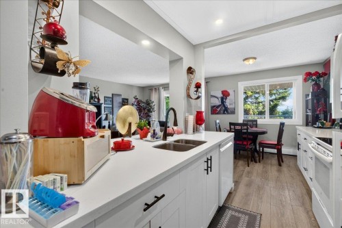 #406 5125 Riverbend Rd Nw, Edmonton, AB - Indoor Photo Showing Kitchen With Double Sink