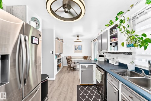 9911 163 Street Nw, Edmonton, AB - Indoor Photo Showing Kitchen With Double Sink