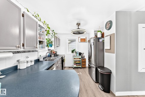 9911 163 Street Nw, Edmonton, AB - Indoor Photo Showing Kitchen With Double Sink