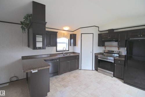 41- 5220 44 Avenue, Calmar, AB - Indoor Photo Showing Kitchen With Double Sink