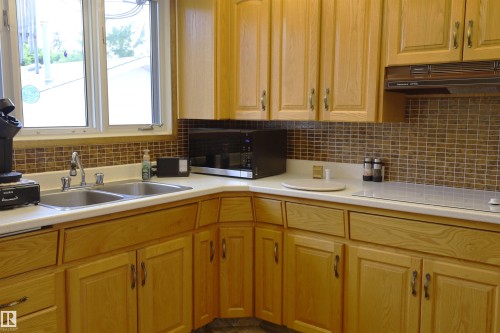 10715 132 Avenue Nw, Edmonton, AB - Indoor Photo Showing Kitchen With Double Sink