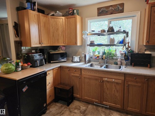 4806 52 Avenue, Elk Point, AB - Indoor Photo Showing Kitchen With Double Sink