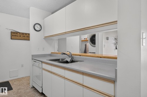#414 10636 120 St Nw, Edmonton, AB - Indoor Photo Showing Kitchen With Double Sink