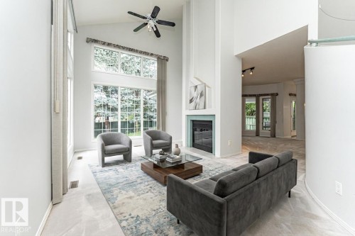 virtually staged - 300 Ferris Way Nw, Edmonton, AB - Indoor With Fireplace