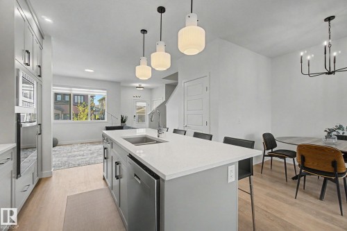 5745 Hawthorn Common Sw, Edmonton, AB - Indoor Photo Showing Kitchen With Double Sink With Upgraded Kitchen