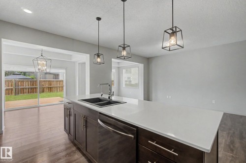 4675 Alwood Way Sw, Edmonton, AB - Indoor Photo Showing Kitchen With Upgraded Kitchen