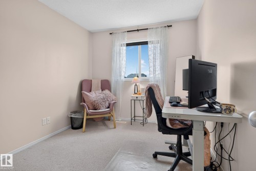 Windowed room featuring wall-to-wall carpeting and neutral wall paint - 191 Brookview Place, Stony Plain, AB - Indoor Photo Showing Office