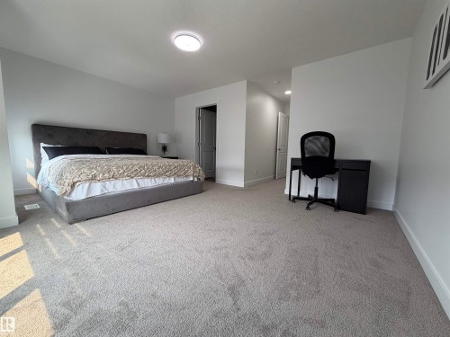 Spacious room featuring light-colored carpeting and white walls - 3631 213 Street Nw, Edmonton, AB - Indoor Photo Showing Bedroom