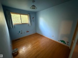 Bright room featuring wood-finish flooring, a window with natural light, and a ceiling-mounted light fixture - 
