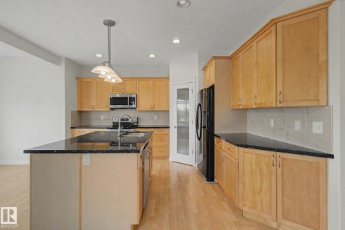 66 Vanessa Avenue, Spruce Grove, AB - Indoor Photo Showing Kitchen With Double Sink
