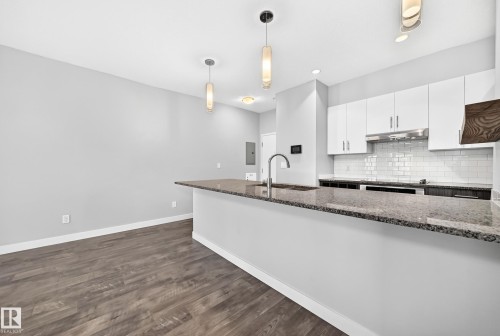 #201 10126 144 St Nw, Edmonton, AB - Indoor Photo Showing Kitchen With Upgraded Kitchen