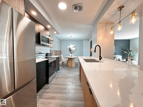 862 Erin Place Nw, Edmonton, AB - Indoor Photo Showing Kitchen With Stainless Steel Kitchen With Double Sink With Upgraded Kitchen