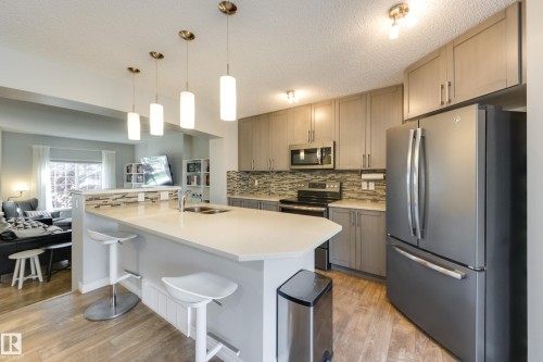 1241 Chappelle Boulevard Sw, Edmonton, AB - Indoor Photo Showing Kitchen With Double Sink With Upgraded Kitchen