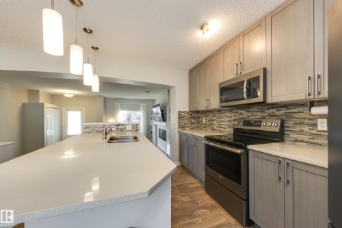 1241 Chappelle Boulevard Sw, Edmonton, AB - Indoor Photo Showing Kitchen With Double Sink With Upgraded Kitchen