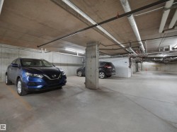 Concrete slab flooring throughout the subterranean parking garage - 