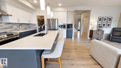 4601 62 Street, Beaumont, AB - Indoor Photo Showing Kitchen With Double Sink With Upgraded Kitchen