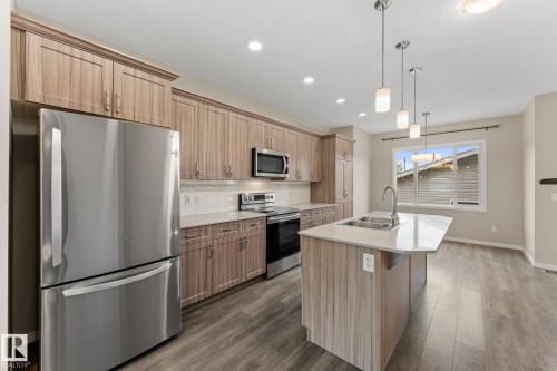 17159 49 Street Nw, Edmonton, AB - Indoor Photo Showing Kitchen With Double Sink With Upgraded Kitchen