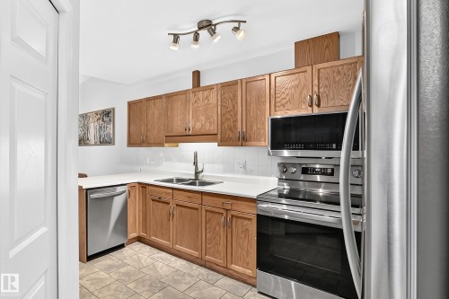 #20 9704 165 St Nw, Edmonton, AB - Indoor Photo Showing Kitchen With Double Sink