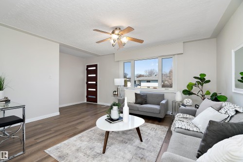 9747 66 Avenue Nw, Edmonton, AB - Indoor Photo Showing Living Room