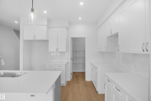 2241 194A Street Nw, Edmonton, AB - Indoor Photo Showing Kitchen With Double Sink With Upgraded Kitchen