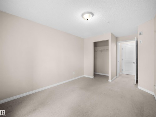 Spacious room featuring neutral carpet flooring, light-toned walls, and a ceiling-mounted light fixture - #220 245 Edwards Dr Sw, Edmonton, AB - Indoor Photo Showing Other Room