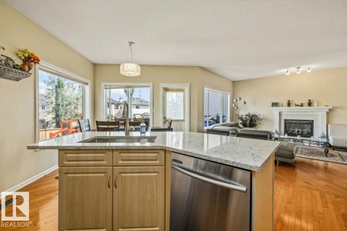 306 Hilliard Close Nw, Edmonton, AB - Indoor Photo Showing Other Room With Fireplace