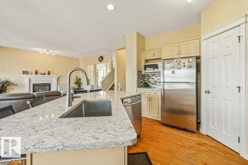 306 Hilliard Close Nw, Edmonton, AB - Indoor Photo Showing Kitchen With Upgraded Kitchen