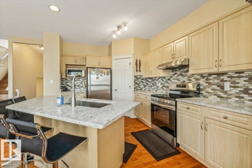 306 Hilliard Close Nw, Edmonton, AB - Indoor Photo Showing Kitchen With Upgraded Kitchen