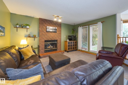 6212 179 Street Nw, Edmonton, AB - Indoor Photo Showing Living Room With Fireplace