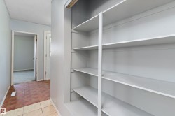 Built-in shelving unit featuring multiple shelves - 