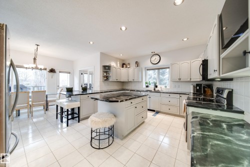 242 Running Creek Lane Nw, Edmonton, AB - Indoor Photo Showing Kitchen With Upgraded Kitchen