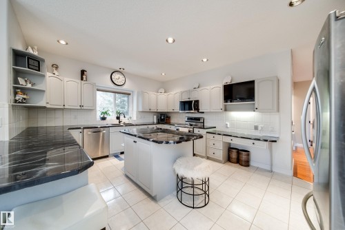 242 Running Creek Lane Nw, Edmonton, AB - Indoor Photo Showing Kitchen With Upgraded Kitchen