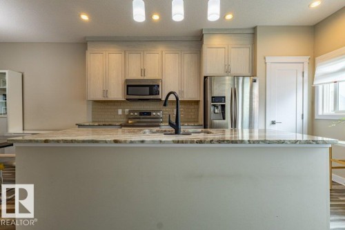 9372 Cooper Bend Sw, Edmonton, AB - Indoor Photo Showing Kitchen With Upgraded Kitchen