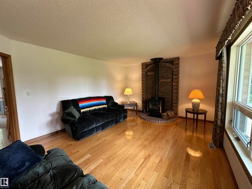 2340 28 Avenue Sw, Edmonton, AB - Indoor Photo Showing Living Room With Fireplace