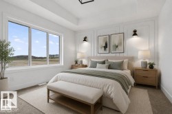 Expansive triple-pane window with a white frame - 