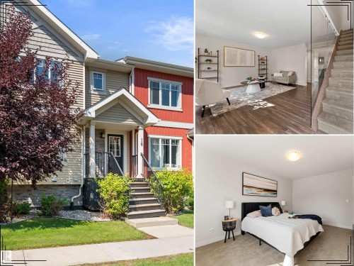 Property Listing Visuals. Presenting exterior, living area, and bedroom views of the property - #18 7289 South Terwillegar Dr Nw, Edmonton, AB - Outdoor