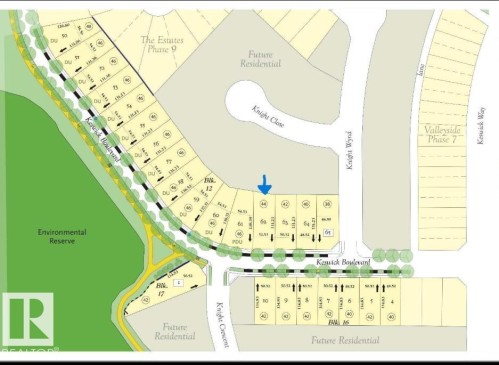 Subdivision Plat. Illustrating lot configurations and geographic relationships within the property - 3505 Keswick Boulevard Sw, Edmonton, AB 