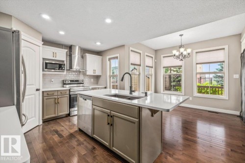 1416 56 Street Sw, Edmonton, AB - Indoor Photo Showing Kitchen With Double Sink With Upgraded Kitchen