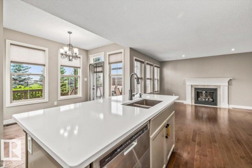 1416 56 Street Sw, Edmonton, AB - Indoor Photo Showing Kitchen With Double Sink With Upgraded Kitchen