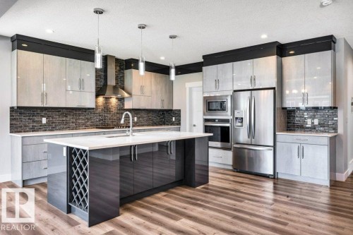 4403 Triomphe Gate, Beaumont, AB - Indoor Photo Showing Kitchen With Upgraded Kitchen