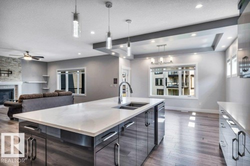 4403 Triomphe Gate, Beaumont, AB - Indoor Photo Showing Kitchen With Double Sink With Upgraded Kitchen