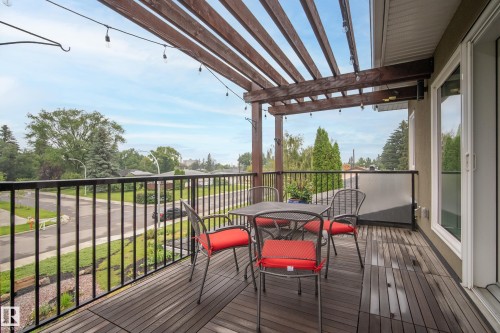 off the family room - 7215 96B Avenue Nw, Edmonton, AB - Outdoor With Deck Patio Veranda With Exterior